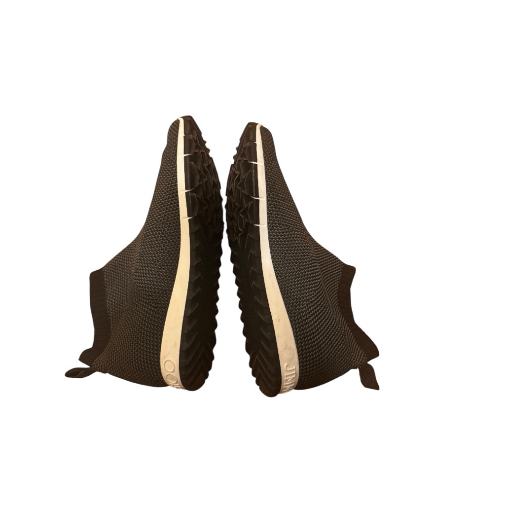 Jimmy Choo Black Knit Slip-On Booties